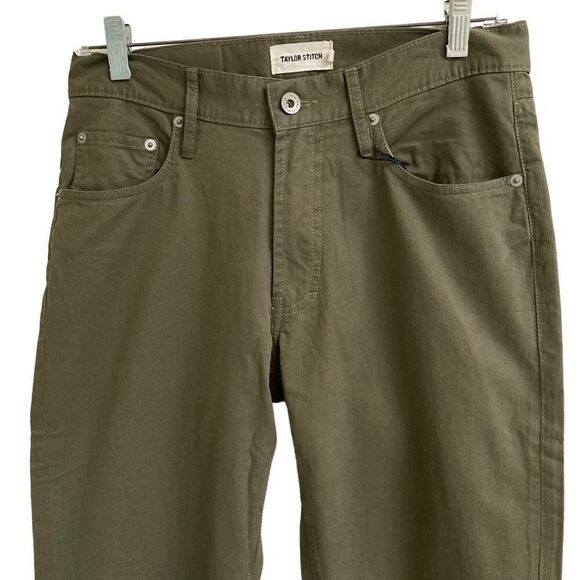 Taylor Stitch The Democratic All Day Pant Mens 29 In Olive Green Bedford Cord - Picture 3 of 16